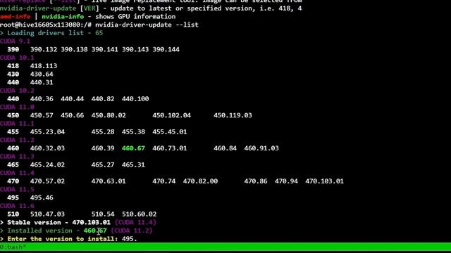 Как обновить драйвера NVIDIA в HIVEOS смотреть онлайн