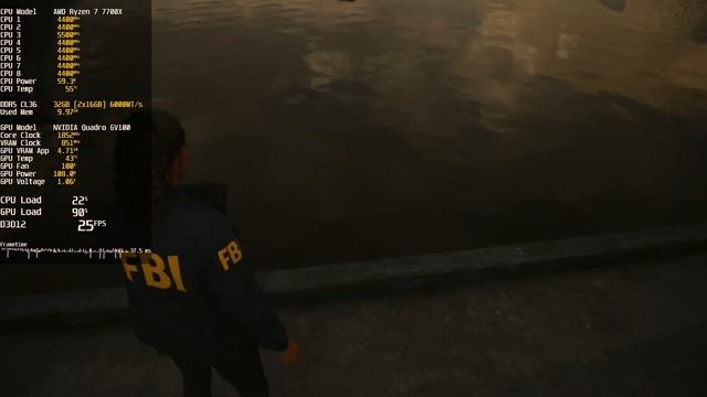 NVIDIA QUADRO GV100 | Alan Wake 2 | 1080p & FSR2 Gameplay смотреть онлайн