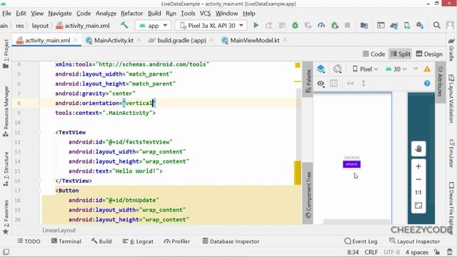 Android LiveData Tutorial | Android Architecture Components Hindi- CheezyCode #6 смотреть онлайн