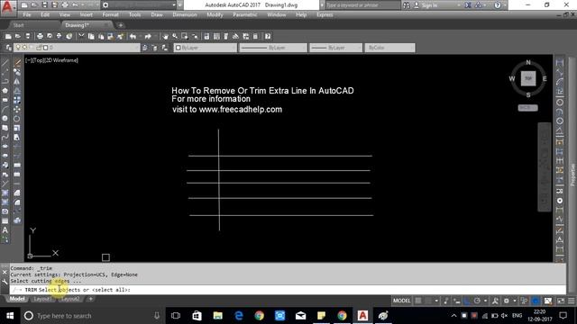 How To Remove Or Trim Extra Line In AutoCAD смотреть онлайн