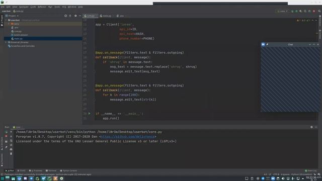 Юзерботы в Telegram: мастер-класс от @L0r3m на Боткемпе смотреть онлайн