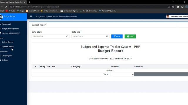 Budget and Expense Tracker System PHP Google Chrome 2023 02 10 13 40 35 смотреть онлайн