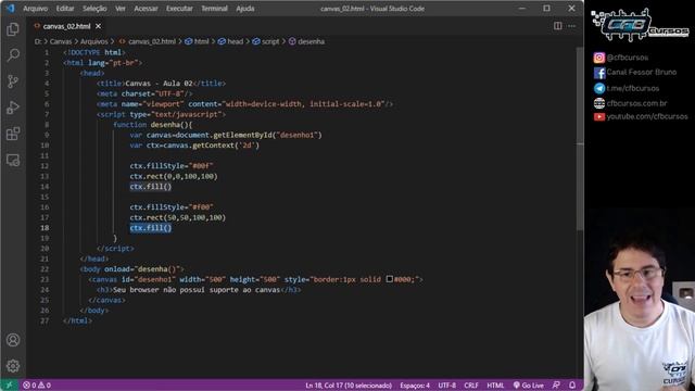Aprendendo sobre rect, clearRect e fillRect [Canvas] - Curso de Canvas - Aula 02 смотреть онлайн