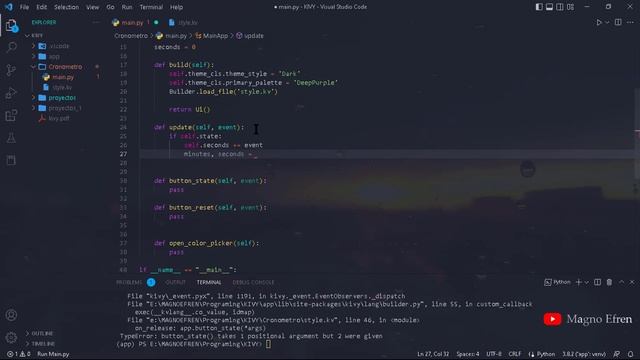 Cronometro en Python con KivyMD - No Talking смотреть онлайн