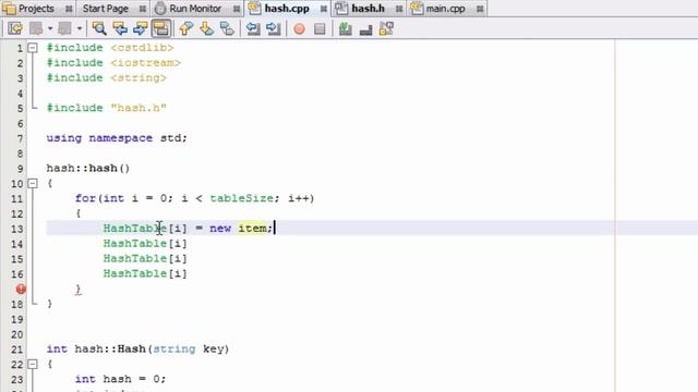 How to Create A Hash Table Project in C++ , Part 5 , Defining the Constructor смотреть онлайн