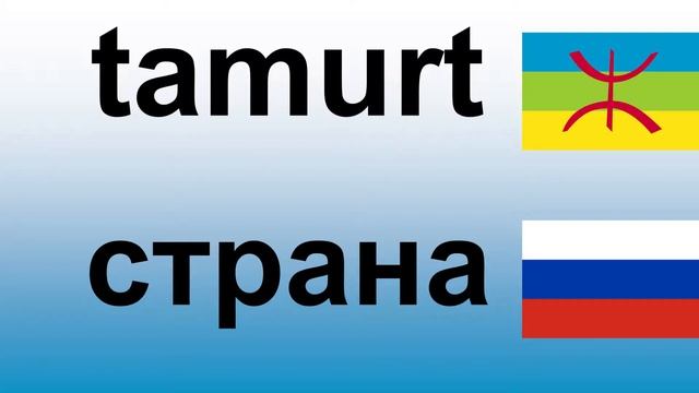 Названия берберских стран Северной Африки на берберском языке (Tamazight). Берберский - Русский