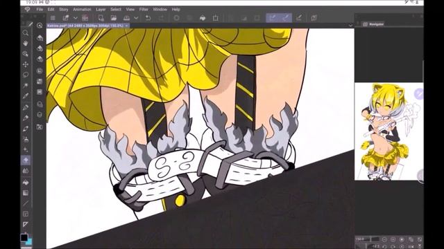 Ellumacent Art Drawing anime sketch Katrina Nature Guardian Timelapse #27 Galaxy tab S7+ смотреть онлайн