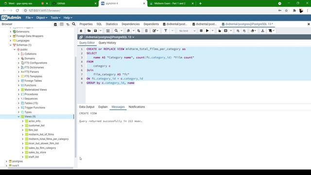 Midterm Part 2 SQL Statements - using NodeJS, PostgreSQL and Visual Studio Code смотреть онлайн
