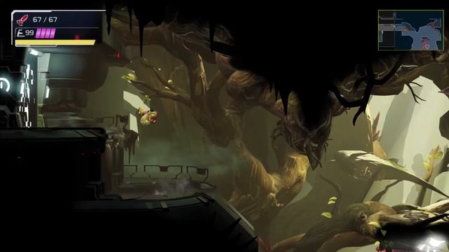 Metroid Dread - Ghavoran: Double Jump Into Spin Boost Around Hanging Tree Limbs Nin Switch Gameplay смотреть онлайн