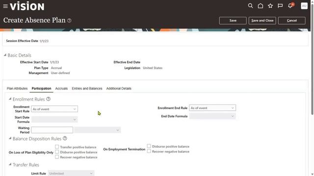 Oracle Fusion HCM | Absence Management | Absence Enrollment rules | Waiting Period | Placement смотреть онлайн