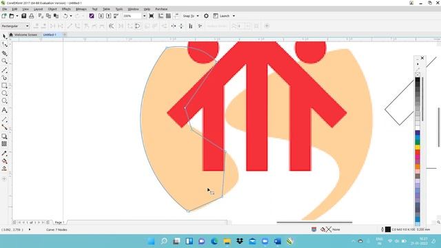 Logo Design in CorelDraw, use of Shape Tool & Bezier Tool (21st Jan 2022) смотреть онлайн