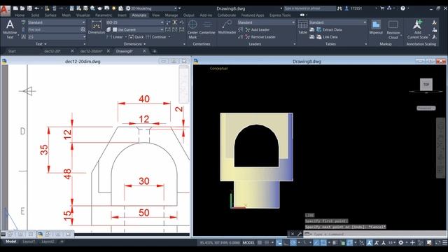 AutoCAD Mechanical Exercise w/ Counterbore & Countersink Holes смотреть онлайн