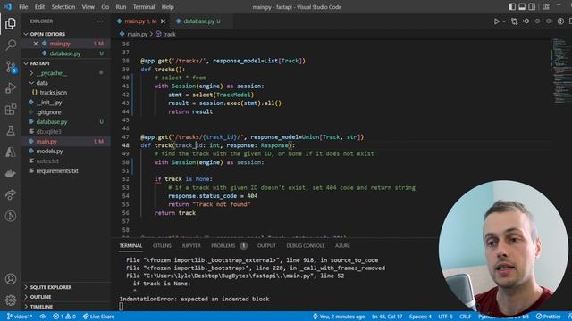 FastAPI Essentials - CRUD API with a Database and SQLModel смотреть онлайн