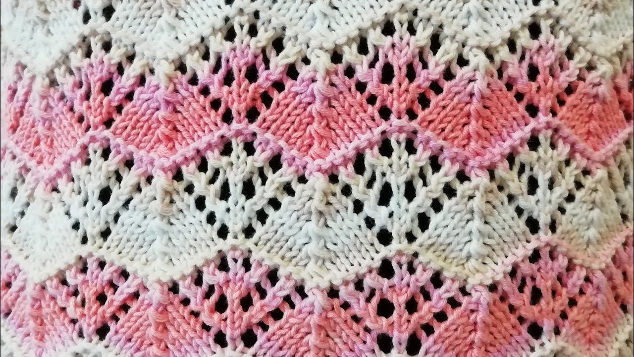 Ажурный узор спицами. Мастер класс. смотреть онлайн