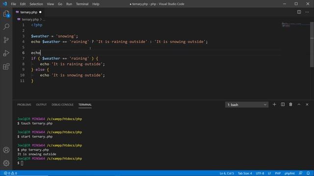 PHP Ternary Operator vs if else Statement Explained смотреть онлайн