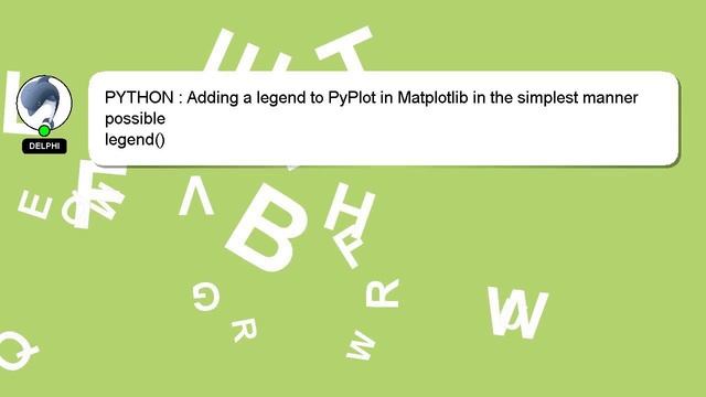PYTHON : Adding a legend to PyPlot in Matplotlib in the simplest manner possible смотреть онлайн