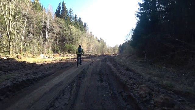Велопрогулка по бахаревке. Ранняя весна, пение птиц, солнышко. смотреть онлайн