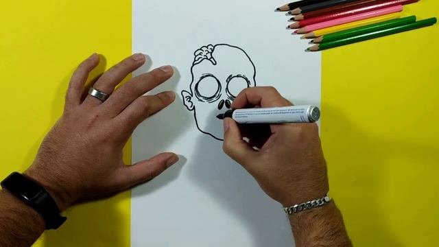 Como dibujar un zombie paso a paso 7 | How to draw a zombie 7 смотреть онлайн