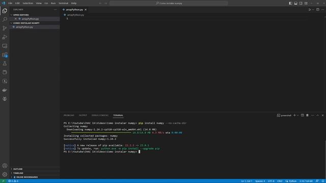 ✔ Como instalar NUMPY en PYTHON Visual Studio Code | 2024 смотреть онлайн