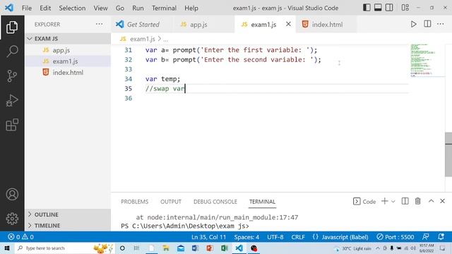 HOW TO SWAP TWO VARIABLE IN JAVASCRIPT? смотреть онлайн