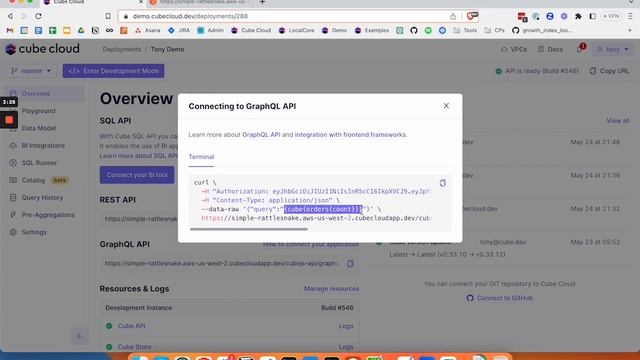 Connecting to Cube Cloud via GraphQL API in Postman смотреть онлайн