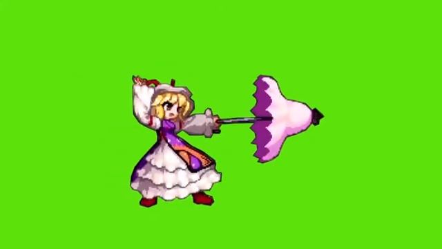 Yukari Umbrella Attack Greenscreen смотреть онлайн