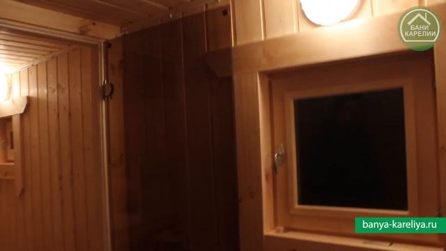 Обзор каркасной бани «Карелия» с односкатной крышей на 3 секции смотреть онлайн