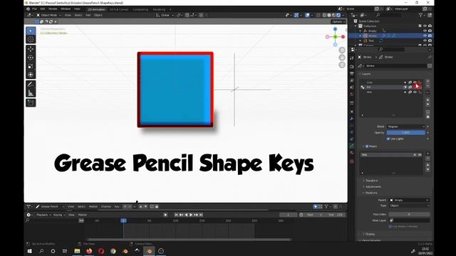 Grease Pencil ShapeKeys - Blender 3.1 (greasepencil blender2d) смотреть онлайн