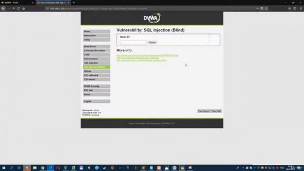 SQL инъекции - Слепые SQL инъекции DVWA