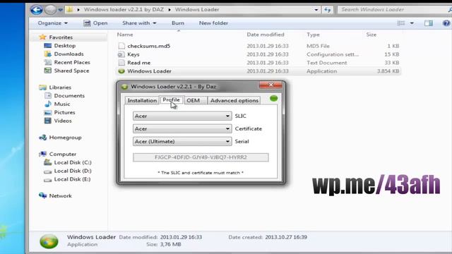 Windows 7 Loader By DAZ V2.2.2