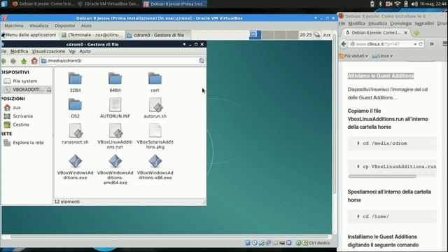 Debian 8 Jessie:Installare le Guest Additions di VirtualBox смотреть онлайн