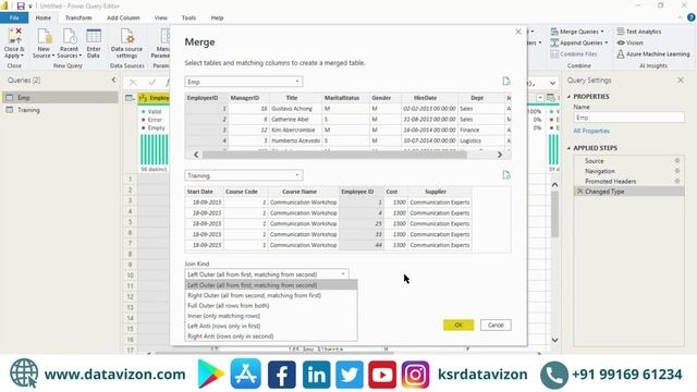 What is Merge Power Query Editor | Power Query Editor I Power Bi I KSR Datavizon смотреть онлайн