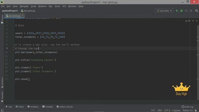Python Bar Graph Tutorial ~~ STAY HIGH ~~ смотреть онлайн