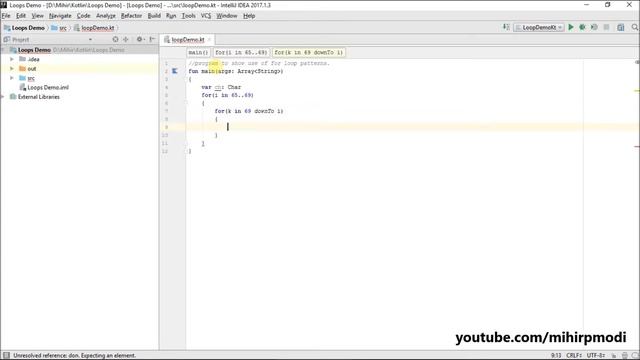 #77 Kotlin Tutorial | 14. For loop Patterns Program смотреть онлайн