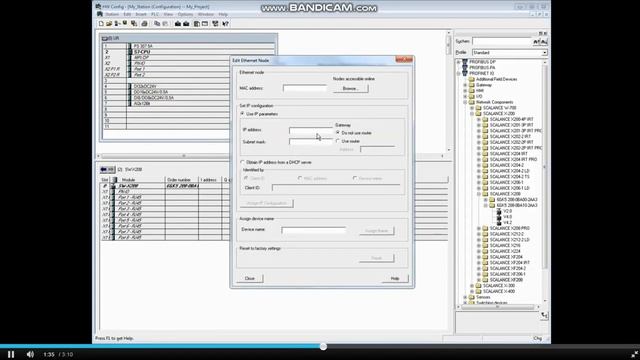 How To Add Ethernet, Assign IP Add & Name to a PLC In Simatic Manager # Profinet - 4 Of 6 смотреть онлайн