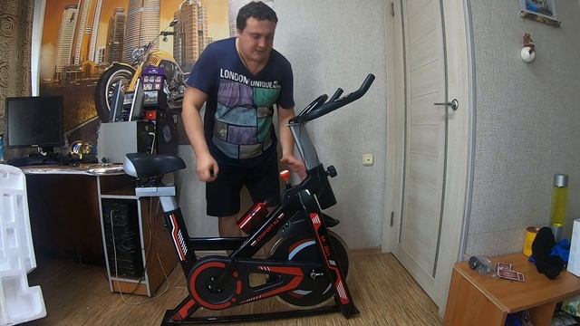 Обзор и сборка Велотренажер ErSport Spin Bike SP 2021 тест смотреть онлайн