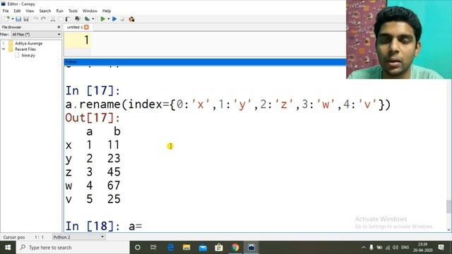 DataFrame - rename() , reindex(), reset_index() | Python Pandas | CS/IP 11/12 | CBSE 2020 смотреть онлайн