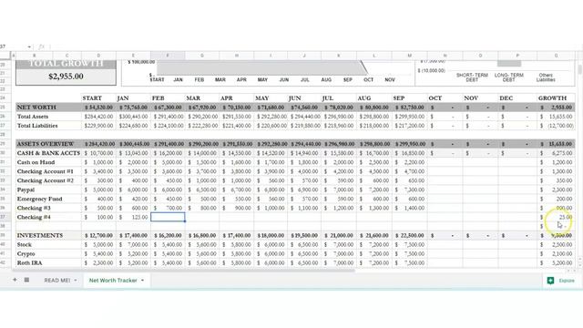 Net Worth Tracker, Net Worth Tracking Excel Spreadsheet, Google Sheets, Assets and Liabilities смотреть онлайн