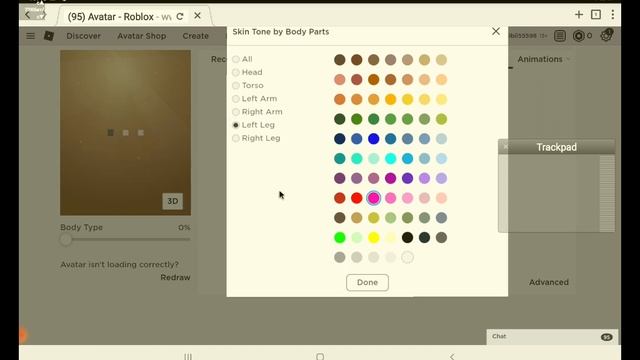Как сделать разные цвета чястей тела в роблокс на телефоне смотреть онлайн