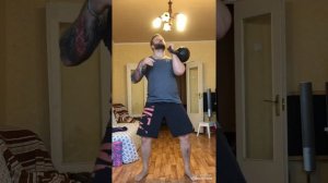 Убойный комплекс упражнений с гирей 24 кг дома