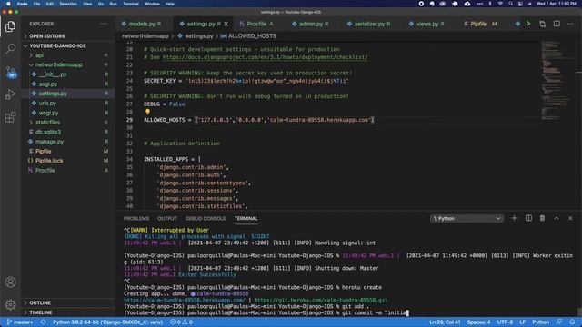 How to Develop an IOS App with a django Backend - Deploying To Heroku (Part 8 last) смотреть онлайн
