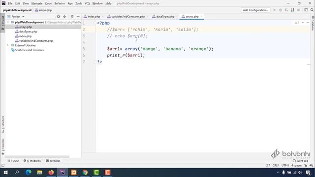 PHP তে Array যেভাবে ডিক্লেয়ার করতে হয় | PHP for Web Development | Bohubrihi Online Courses смотреть онлайн