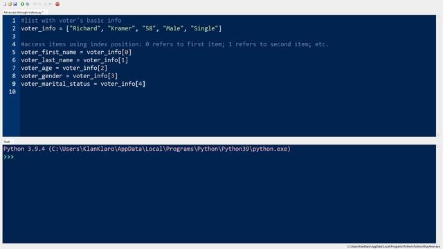 Python For Beginners in 3 Minutes | Lists: Access Items Using Index and Negative Indexes смотреть онлайн