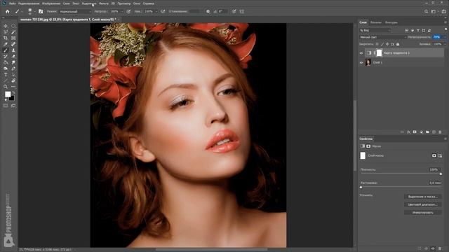 Как быстро выровнять цвет кожи в photoshop (Максим Басманов) смотреть онлайн