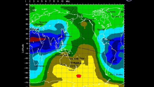 Global Ionospheric foF2 Map July 13 - 15 2012 смотреть онлайн