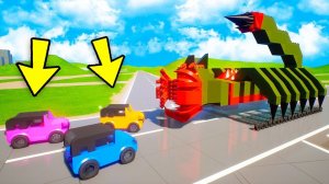 ОГРОМНЫЙ СКОРПИОН РАЗРУШИТЕЛЬ! ВЫЖИТЬ ЛЮБОЙ ЦЕНОЙ! СКОРПИОН ПРОТИВ МАШИН В БРИК РИГС (Brick Rigs)