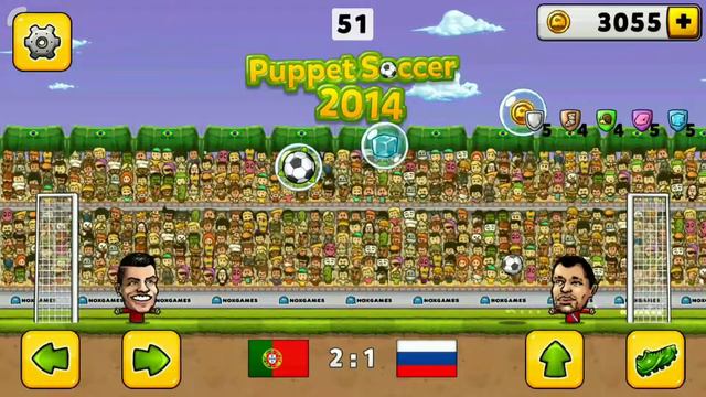 Делаем Россию чемпионом мира по футболу Puppet Soccer 2014 - Football Android Gameplay #1 смотреть онлайн