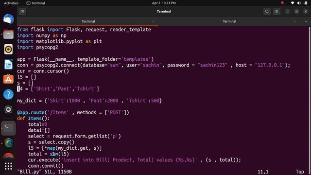 Python generate Bill with Statistics смотреть онлайн
