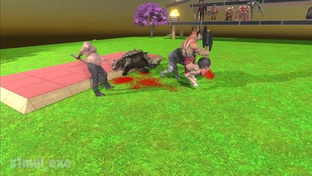2V2 FANTASY PRIMATES Vs INFERNALS HERBIVORE DINOSAURS ARBS Animal Revolt Battle Simulator