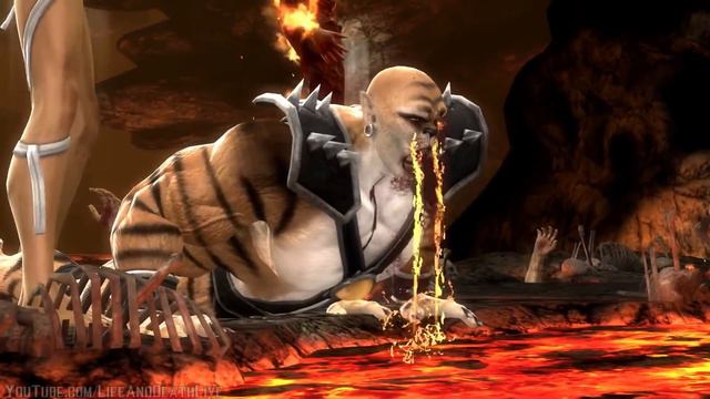 Mortal Kombat 9 Komplete Edition - All Stage Fatalities on Goro, Kintaro and Shao Kahn (1080p 60FPS смотреть онлайн